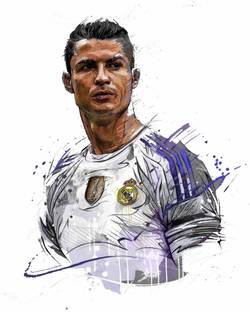 StickerYard 55 cm Christiano Ronaldo Self Adhesive Sticker