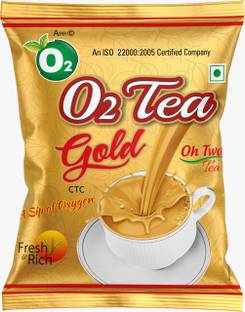 O2 Tea Gold CTC Black Tea - 250 Grm Pack Unflavoured Black Tea Pouch