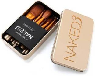 huge leaf Makeup Brushes Kit with Storage Box (Golden) Makeup Brush Set (12 Pcs)