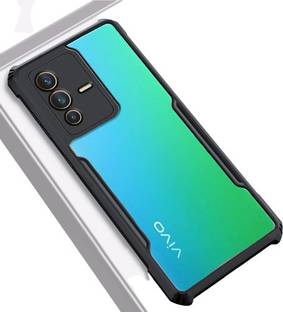 VAPRIF Back Cover for Vivo V23 5G, Transparent Hybrid Hard PC Back TPU Bumper, Shockproof, | Crystal Clear