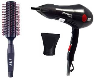 HINSHITSHU High Quality Roller Comb With Professional Hair Dryer CH 2800 ( 2000 w ) with 2 Speed Hot & Cold