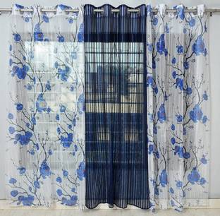 BeautifulGhar Creations 213 cm (7 ft) पर्दा (3  का पैक)