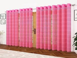 GCPL 152 cm (5 ft) Polyester Semi Transparent Window Curtain (Pack Of 2)