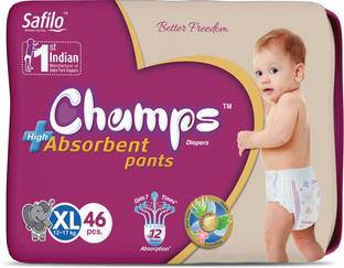 Champs High Absorbent Baby Diaper Pants|Pack of 1 - XL