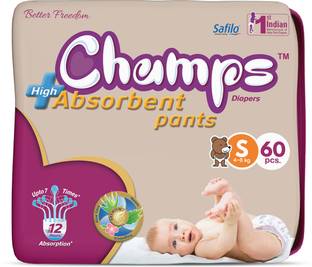 Champs High Absorbent Baby Diaper Pants|Pack of 1 - S
