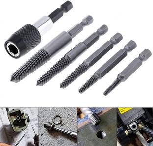 uptodatetools Broken Bolt Extractor Set with 1/4 Change Kit Fine Thread Bad Screw Stud Remover