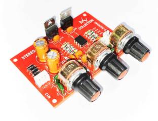 M V COLLECTION SEREO BASS TREBLE BOARD WITH INBUILT REGULATED SUPPLY FOR EASY TO USE Electronic Components Electronic Hobby Kit