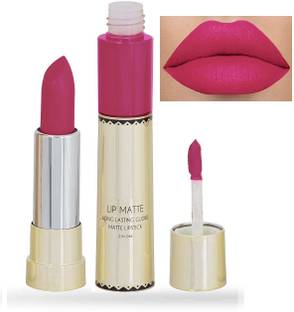 Latixmat LONG LASTING & WATER PROOF DUAL KISS PROOF MAGENTA LIPSTICK