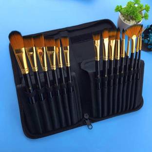 Dstone Artist Brushes Set of 12 Professional Round Pointed Tip Nylon Hair With beg