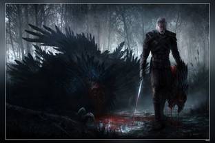 The Witcher The Witcher Wild Hunt Geralt Of Rivia Artwork Matte Finish Poster Paper Print
