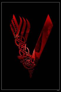 Vikings Blood Flag Logo Man Vikings Matte Finish Poster Paper Print