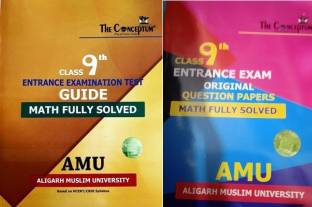 The Conceptum Class 9 AMU Entrance Exam Guide & Entrance Exam Original Question Papers (Math Fully Solved) (Set Of Two Books)