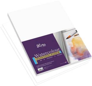 Campap Watercolor Painting Paper Pack 100% Cellulose - 10 Sheets - A4 Size - 300 GSM Sketch Pad