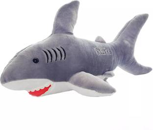 Tickles Shark Soft Toy Stuffed Soft Plush Toy for Kids (Grey)  - 38 cm
