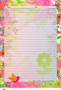 TigerHill Printed Punch Paper Ruled Single Side 130 GSM 100 Pages A4 Note Book One Side Ruled 100 Pages