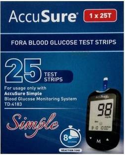 AccuSure 4183 25 Glucometer Strips