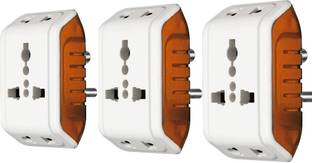 KAVANA Pin Multi Plug with Individual Socket,MULTIPLUG,Power Plug Adapter travel plug 5 A Three Pin Socket