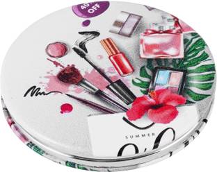 Ozivia -Portable Foldable Compact Beauty Makeup Pocket Mirror Circular Design May vary