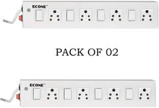 Adiohub Metal Body 6 Amp 10 Amp 4 Socket PACK OF 02 10 A Four Pin Socket