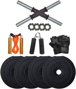 STARX 12 kg Home Gym 12KG Dumbbell Set With Accessories Home Gym Combo Home Gym Combo
