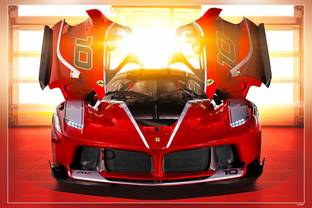 Ferrari Car Matte Finish Poster Paper Print