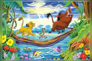 The Lion King Simba Timon And Pumba Matte Finish Poster Paper Print