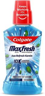 Colgate MaxFresh Plax Antibacterial Mouthwash removes over 99% of germs Toothpaste