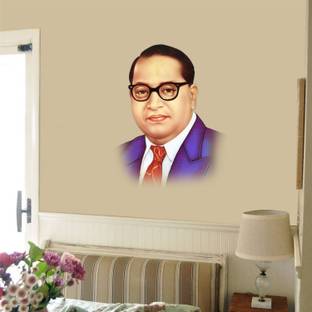 Devil designs 50 cm Dr babasaheb ambedkar ' Wall Stickers (PVC Vinyl,50cm x 62cm )DD476 Self Adhesive Sticker