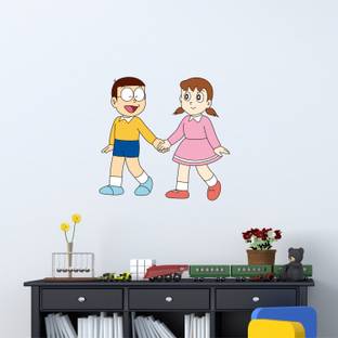 Decoration Designs 55 cm Wall Decals ' nobita shizuka ' Wall Stickers (PVC Vinyl,55cm x 53cm )DD507 Self Adhesive Sticker