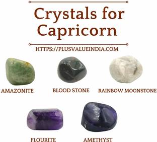 Plus Value Zodiac Crystal Bag - Capricorn Sign Lucky Birth Gemstones & Crystal Stones Regular Asymmetrical Crystal Stone