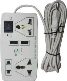 SOYEN SB 2 USB 3 SOCKET + 1 SWITCH HIGHLY DURABLE UP TO 6A & 240V 3 Socket 3  Socket Extension Boards