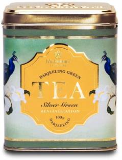 Makaibari Tea Treasures Darjeeling Silver Green Tin Caddy Green Tea Tin