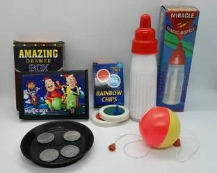 A SARKAR MAGIC SHOP THE YOUNGER MAGICIAN SET / SUPER MAGIC SET (5 TRICKS) 5 Magic Tricks
