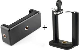 PULTO Monopod Holder clip +2 Hole Mobile Clip Mount Adapter/Adjustable Clamp Mount Monopod