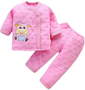 PIKIPOO New Born Baby Winter Clothes 2Pc Sets Cotton Baby Boys & Girls Unisex 0-4 Months