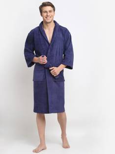 CREEVA Navy Blue Large Bath Robe