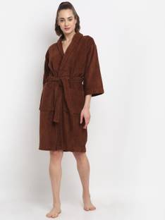 CREEVA Brown Medium Bath Robe