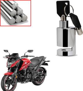 DAZZRIDE Lock for Bike and Motorcycle (Chrome) Disk Round Lock For Honda Xblade Disc Lock