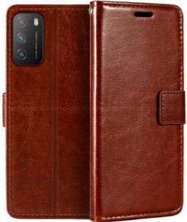 COST TO COST Flip Cover for Poco M3 Brown Flip Cover, Poco M3 M2010J19CG, M2010J19CI