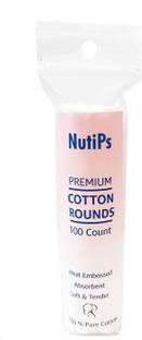 Nutips Premium Cotton Pads Pouch of 100 (PK of 1)