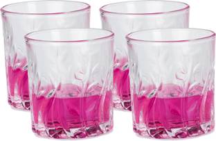 AROXIMA (Pack of 4) Imported clear crystal juice/Drink Glass 330 ML -WT28 Glass Whisky Glass