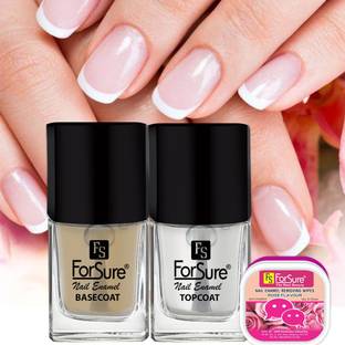 ForSure Trendy Premium Quick Dry Gel Nail Polish Combo Pack Base & Top Coat (5ml Each) Base Coat & Top Coat
