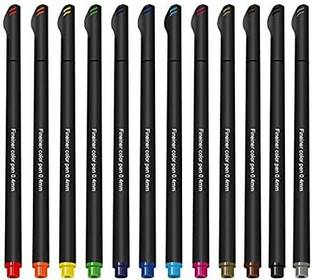 Kandle 12Pcs Fineliner Color Pen Set 0.4mm Fine Point Colored Pens Markers for Journal Ball Pen