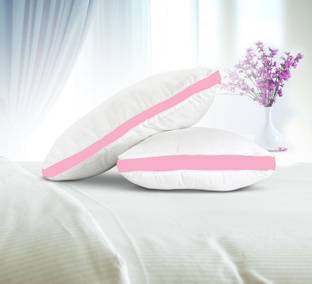 CRAZY WORLD Microfibre Sleeping Pillow Pack of 2 Solid Luxury gusset pillow