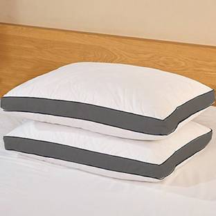 EVERDECOR Luxury Soft gusset pillow Microfibre Solid Sleeping Pillow Pack of 2