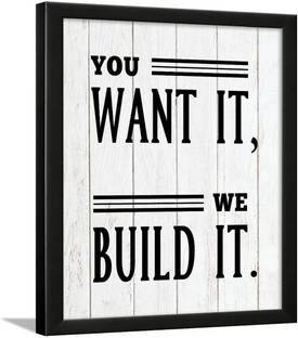Construction quote wall Frames for office - Construction quotes Frames – Construction quotes for business Paper Print