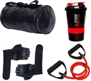 EMMKITZ sport bag with resistance tube with spider bottle and gloves fitness & gym kit Resistance Tube