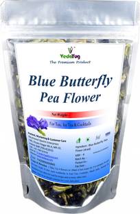 VY VedaYug Premium A Grade Blue Butterfly Pea Flower Drinks, Iced Teas, Coolers-1KG Herbal Tea Pouch