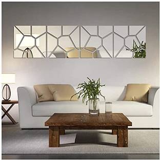 Incrizma Modern Acrylic Mirror Wall Stickers DIY Sticker Mirror Effect Wall Decor