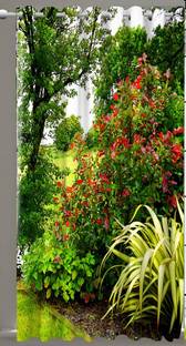 Dehati Homez 152 cm (5 ft) Window Polyester, Silk Room Darkening Curtain Single Curtain